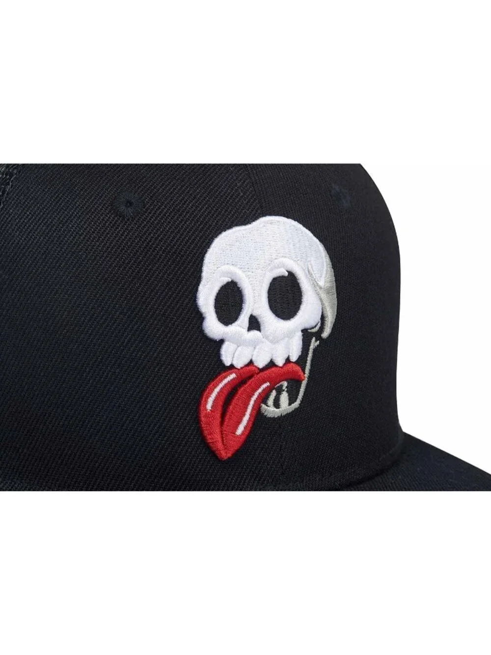 Unisex Skull Black Snapback Hat Hip Hop Style Colorful Adjustable Baseball Cap
